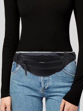 Frame nylon 3 zipper belt bag